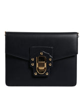 Dolce & Gabbana Black Calfskin Leather Shoulder Strap Bag